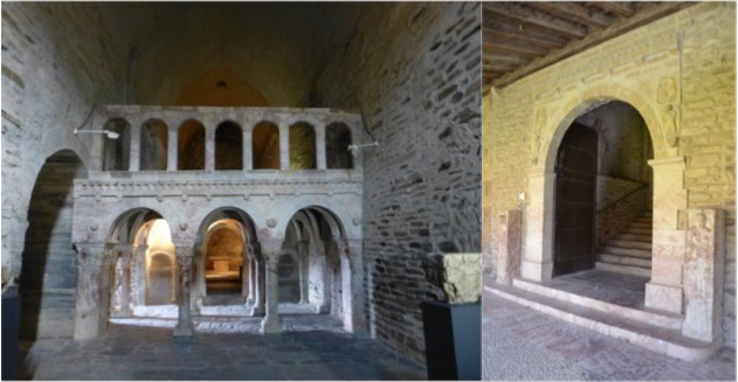 À gauche, le prieuré Sainte-Marie de Serrabona ; à droite, l’abbaye de Saint-Michel de Cuxa. © Olivier Weets Architecte. À gauche, le prieuré Sainte-Marie de Serrabona ; à droite, l’abbaye de Saint-Michel de Cuxa. © Olivier Weets Architecte.