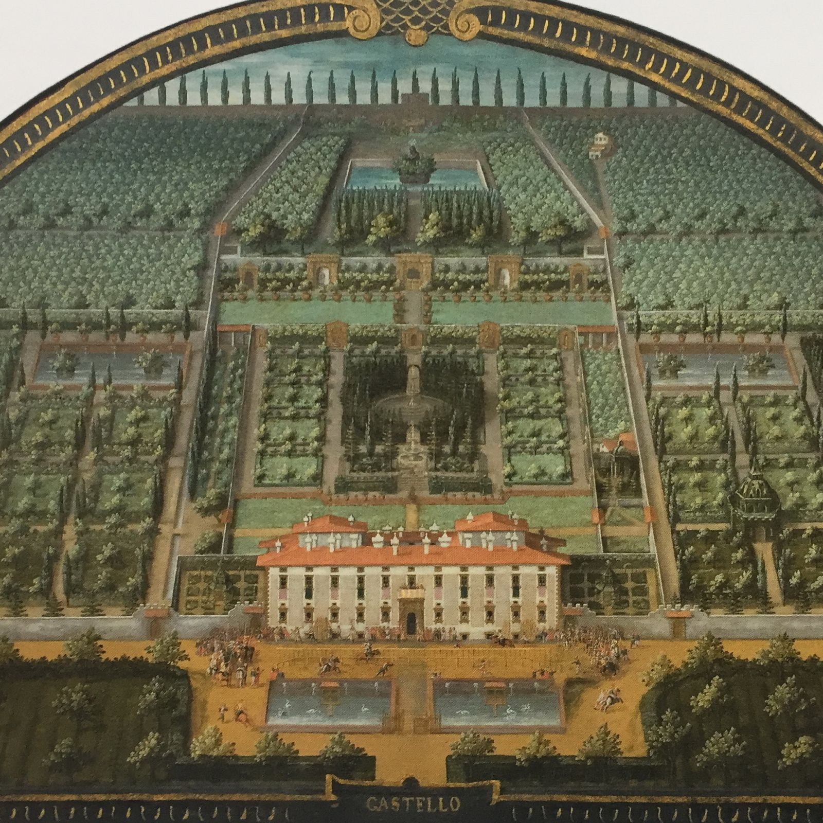 Villa di Castello, G. Utens, vers 1599. Villa di Castello, G. Utens, vers 1599.